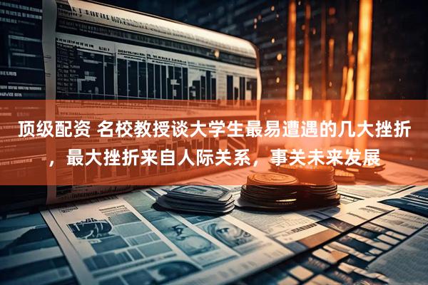 顶级配资 名校教授谈大学生最易遭遇的几大挫折，最大挫折来自人际关系，事关未来发展