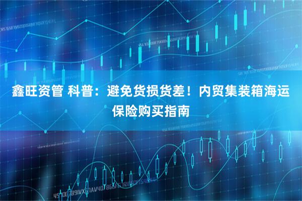 鑫旺资管 科普：避免货损货差！内贸集装箱海运保险购买指南